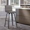 Armen Living Vienna 30" Swivel Bar Stool in Black Wood Finish with Gray Faux Leather LCVIBAGRBL30 - alternate 3